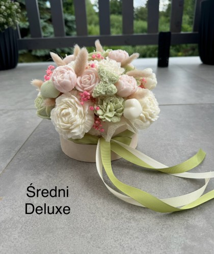 Przejdź do produktu Box Średni Deluxe - pistacja/pudrowy róż/ecru