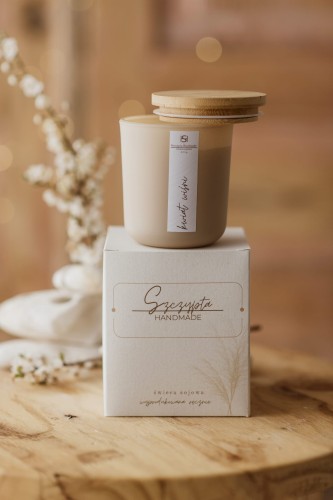Przejdź do produktu Świeca zapachowa PREMIUM w satynowym szkle - Kwiat wiśni 200g