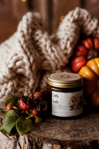 Przejdź do produktu Świeca zapachowa w szkle Ciepły Sweter - 120 ml